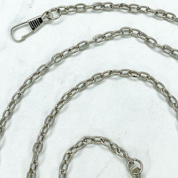 Silver Tone Lightweight Skinny Chain Link Bag Purse Handbag Strap Replacement - Picture 6 of 9